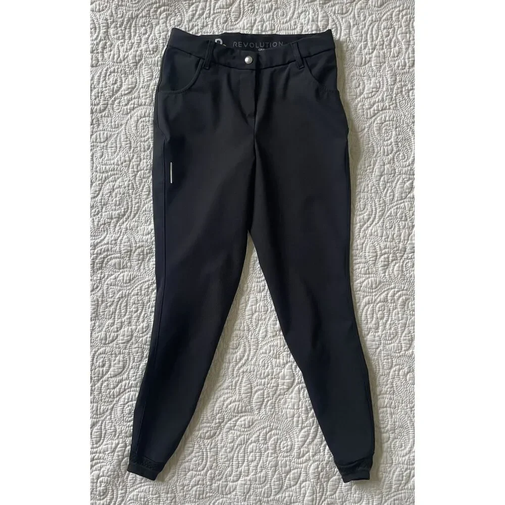 Cavalleria Toscana Revolution Breeches IT 38 US 6 Black Knee Grip Riding Pants